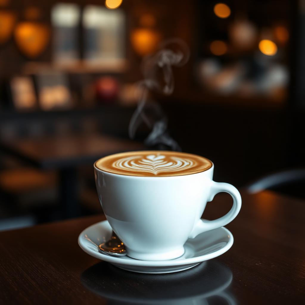 Latte art coffee