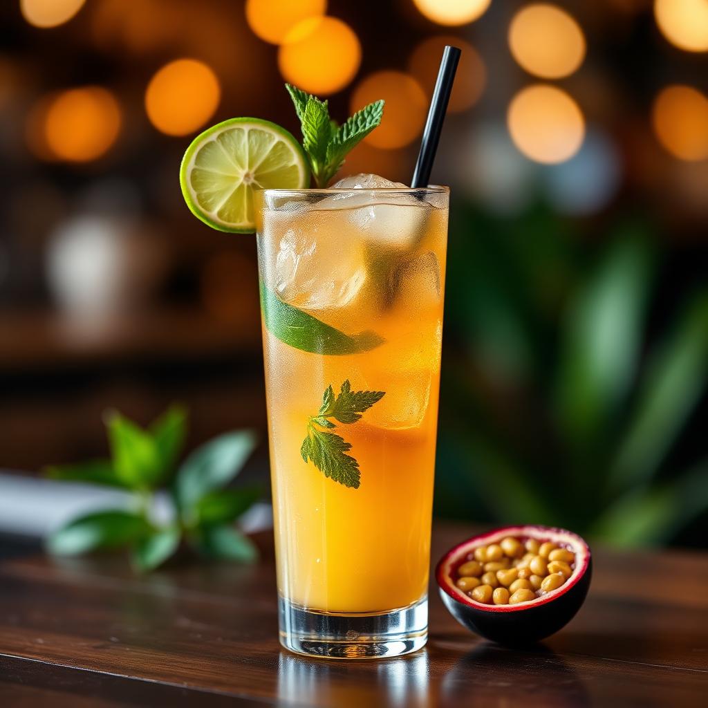 Passion fruit mocktail